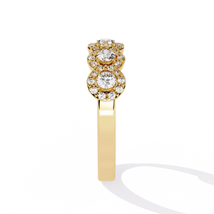 Bague de mariage éternelle en or 14k 18k avec diamant cultivé en laboratoire certifié IGI DEF VVS VS CVD/HPHT, taille ronde - Product Image 2