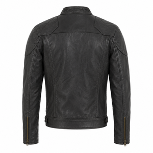 Chaqueta Safari de Cuero Vacuno para Hombre, con Logotipo en la Espalda, Cierre de Cremallera, Impermeable, Ecológica, de Secado Rápido, Transpirable, Elegante y Casual - Product Image 2