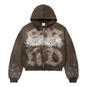 Custom Logo Silk Screen Printed Acid Washed 100% Cotton <b>Slim</b> <b>Fit</b> Fleece Tracksuit Hoodie <b>Jogger</b> 2 Piece Sweatsuit Set for Winter - Product Image 4