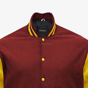 Haute qualité Letterman veste hommes Versity vestes laine 100% cuir véritable hiver Design personnalisé et coloré et noir Letterman - Product Image 3