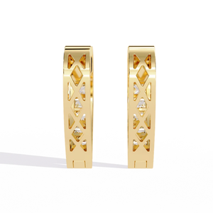 Boucles d'oreilles créoles Ajretail 0,83 ct « Amour Éternel » en diamant naturel – Or 14 carats, taille brillant, bijoux de luxe pour femme – Couleur HI, clarté VS-SI - Product Image 5