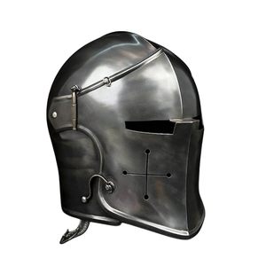 Réplica de Casco de Caballero de Metal Pulido, Estilo Clásico Redondo, Artefacto Coleccionable, Decoración para el Hogar - Product Image 6