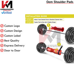 Almohadilla de barra para cuello y hombros con logo personalizado para sentadillas, empujes de cadera, entrenamiento de fuerza en gimnasio, hombres y mujeres - Product Image 5