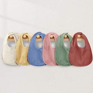 Bavoirs en mousseline de bambou premium pour bébé, 100% bambou, légers et doux pour la peau - Product Image 1