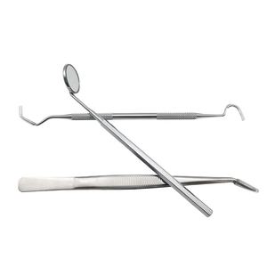 Kit d'examen dentaire en acier inoxydable pour usage professionnel : miroir de blanchiment dentaire, détartreur, pinces, instruments chirurgicaux de base - Product Image 4