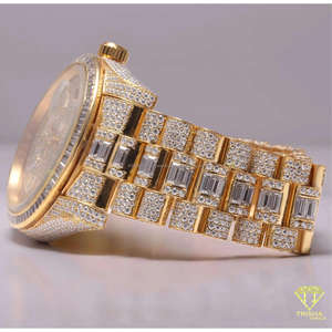 Montre de luxe Hip Hop sertie de diamants Moissanite VVS en argent sterling 925 par Trisha Jewels - Product Image 3