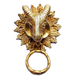 Sư Tử Cao Cấp Chất Lượng Vàng Cửa Gõ Brass Động Vật Cửa Gõ Mạnh Mẽ Cổ <span class=keywords><strong>Handmade</strong></span> Cửa Phụ Kiện Đồ Nội Thất Phần Cứng - Product Image 1