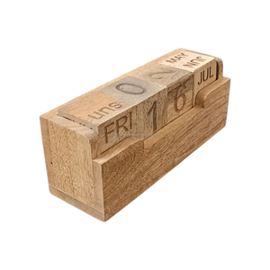 Calendario Numérico de Adviento de Bloques de Madera Hechos a Mano, Calendarios de Escritorio de Madera de Alta Calidad al Mejor Precio para Decoración del Hogar y la Oficina - Product Image 2