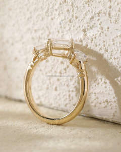 Anillo de Compromiso/Boda de Diamantes Amarillos en Oro de 14K, Estilo Vintage para Mujer, Corte Ovalado, Diamante Cultivado en Laboratorio, Clásico, Certificado IGI - Product Image 4