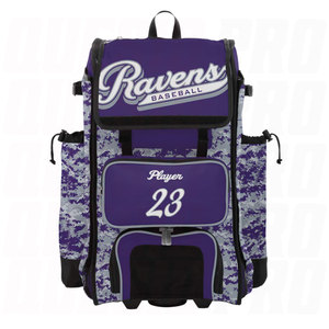 Custom Baseball Bat Bag Backpack with <b>Shoe</b> Pocket Helmet Storage Glove Compartment Fence <b>Hook</b> Water Bottle Holder Durable - Product Image 1