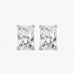 Boucles d'oreilles clous de luxe en or 18 carats pour femme, diamant de laboratoire 2 carats, D VS1, certifié IGI, sertissage 4 griffes, cadeau de fiançailles, mariage, usage quotidien - Product Image 6