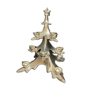 Portavelas de Aluminio para Árbol de Navidad con Acabado Plateado para Decoración Navideña en Hogares, Hoteles, Resorts y Restaurantes, Proveedor Indio - Product Image 1