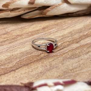 Anillo Étnico de Ónix Rojo para Mujer, Chapado en Plata, con Diseño Ovalado de Piedra, Elegante, para Compromiso, Boda, Venta al Por Mayor - Product Image 4