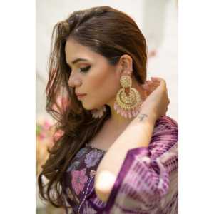 Ensemble jupe en mousseline de soie lavande Daisy Bohemian Chic avec veste à manches trois-quarts, taille XS - Product Image 5