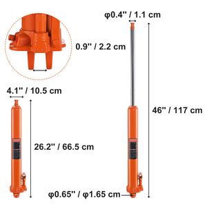 Martinetto Idraulico per Auto da 3 Tonnellate con Pompa a Pistone Singolo e Base a Forcella per Sollevamento Motore - Product Image 5