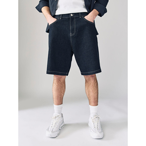 Shorts de mezclilla de primera calidad para hombre, diseñados para la moda y la funcionalidad. Ropa casual versátil, perfecta para el verano y actividades al aire libre. - Product Image 1