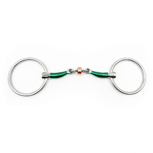 Bocado de Anillas Sueltas Premium para Caballo, de Acero Inoxidable, con Enlace Francés, para Entrenamiento de Equitación y Deportes Ecuestres de Lujo - Product Image 1