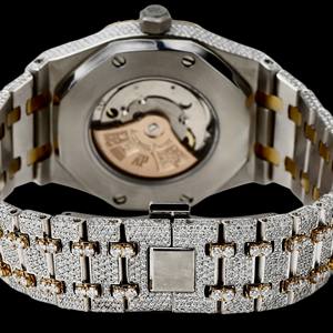 Baguette y Moissanite redondo Diamond Watch 925 Sterling Silver Fancy Watch Exclusivo nuevo reloj de diseño para hombres - Product Image 6