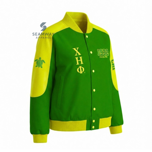 Chaqueta de carreras de sarga de algodón Chi Eta Phi Sorority para mujer, estilo universitario, deportiva, de béisbol, para motociclista de alta velocidad - Product Image 2