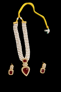 Conjunto Clásico de Collar y Pendientes de Perlas de Agua Dulce Cultivadas en Laboratorio para Mujer, con Engaste de Bisel Chapado en Oro Rojo MAY, para Boda, 20 Pulgadas - Product Image 4