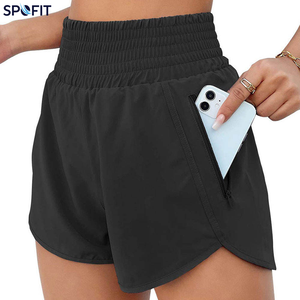 Shorts de sport 2-en-1 respirants et écologiques pour femmes, avec cordon de serrage, séchage rapide, pour le tennis, la gym et l'entraînement, style cargo taille haute - Product Image 5