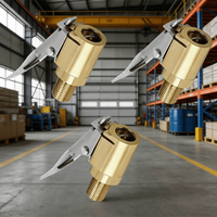 MAISOON Hochleistungs-Messing-Luftdüsenadapter mit Clip, offener Durchfluss, Reifenfüllstutzen für Luftpumpenanschluss, Auto, LKW, Fahrrad
