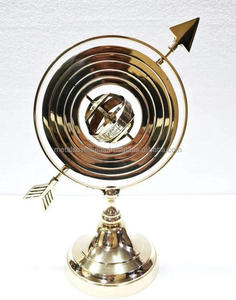 Premium Polished Brass Armillary Sphere Vintage Celestial Globe Astronomical Model Home Office <b>Library</b> Decor - Product Image 6