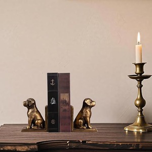 Sujetalibros Geométricos Ambipolares Decorativos en Forma de Bola, Sujetalibros Modernos de Hierro Fundido Dorado para Escritorio de Oficina, Estantería, Librería - Product Image 6