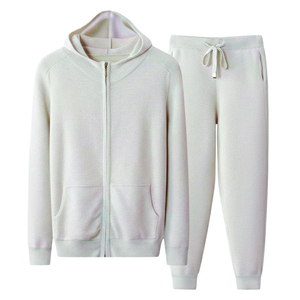 Conjunto de Sudadera y Pantalones Deportivos de Algodón Grueso Personalizado de Alta Calidad, Pantalones Deportivos Ajustados con Corte Acampanado para Hombre - Product Image 1