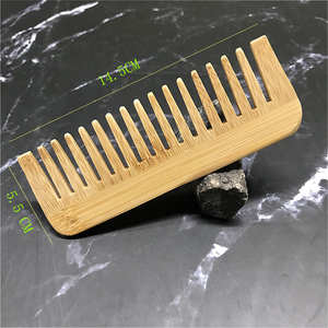 High Quality 100% Pure Natural Bamboo Detangling <b>Wide</b> Tooth Handheld Hair Beard <b>Comb</b> by blossom craft india - Product Image 1