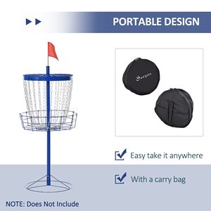 Raccoglitore Portatile per Disc Golf con 24 Catene e Borsa per il Trasporto - Giocattolo Gonfiabile in Metallo per Divertimento all'Aperto - Product Image 5