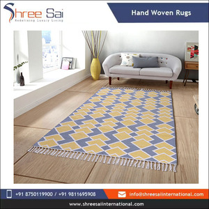 Alfombras Rectangulares Clásicas de Algodón en Oferta, Alfombras Bordadas a Mano Lavables con Diseño Moderno en Venta - Product Image 2