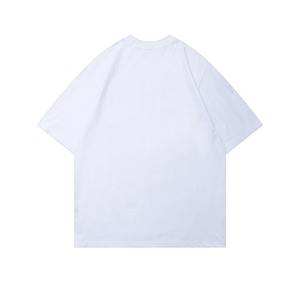 T-shirts unisexes à épaules tombantes pour hommes, imprimés avec logo frontal, 100 % coton, style streetwear, motif uni, coupe ample, 250 GSM, vente chaude - Product Image 2