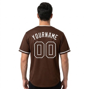 เสื้อเบสบอลอเมริกันระบายอากาศสำหรับฤดูร้อน พิมพ์ลาย 3 มิติ ติดกระดุม ชุดกีฬา ชื่อสั่งทำได้ แขนสั้น เสื้อลำลองแบบซับลิเมชั่น - Product Image 5