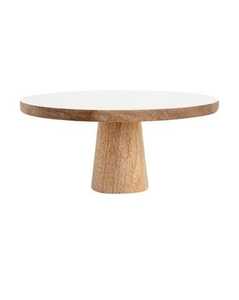 Two-<b>Tier</b> <b>Cake</b> <b>Stand</b> Handmade Wooden Multi-Layer Dessert Display Round Shape Natural Finish - Product Image 2