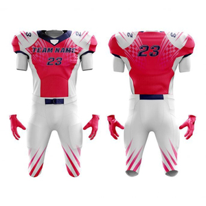 Conjunto de Uniforme de Fútbol Americano Personalizado, Color Morado, Cuello en V, Manga Corta, Sublimado, Transpirable, Ajustado, para Hombre - Product Image 4