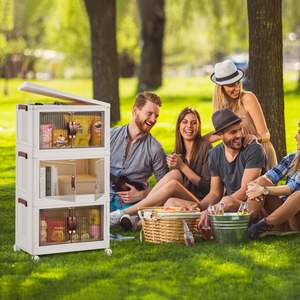 4 Contenedores de Almacenamiento Plegables de 360 Grados con Puerta Magnética, 3 Organizadores de Armario Apilables y Plegables - Product Image 3