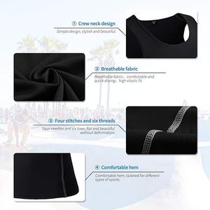 Débardeur de sport pour homme en coton et bambou à séchage rapide, avec poche imprimée, pour l'entraînement estival, la course et la musculation, avec badge - Product Image 6