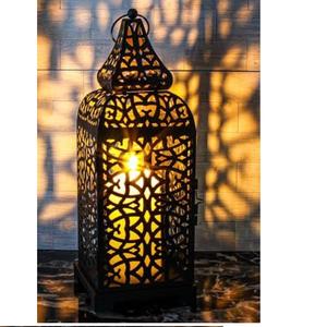 Décoration de fête de mariage, lanterne en métal doré de style classique, nouvelle lanterne en métal de luxe pour la décoration de fête de Noël - Product Image 5