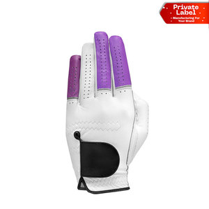 Gants de golf AAA Premium Hybrid Carbretta, paume en cuir, dos synthétique, toucher doux, peau de mouton, confortables, préhension précise - Product Image 1