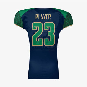 Camiseta de Fútbol Americano Transpirable de Alta Calidad, Manga Corta, Logotipo Personalizado, Impresión por Transferencia de Calor, Absorbe la Humedad, Ecológica - Product Image 2