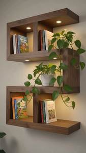 Étagère murale moderne en bois écologique, présentoir rond de rangement pour salon, chambre, hôtel, remise de diplôme - Product Image 2