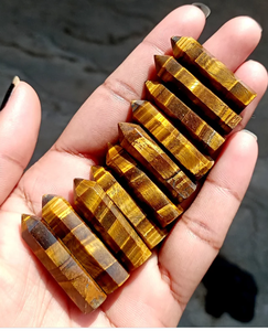 Salida de fábrica, de alta calidad Natural piedra preciosa, punto de ojo de tigre amarillo, punto de cuarzo de cristal, artesanía para decoración del hogar - Product Image 5