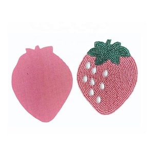 Handmade Beaded Watermelon Glass Beads Coaster <b>Set</b> of <b>4</b> Coffee Mug Tea Cup Drink Glass <b>Dining</b> <b>Table</b> use Home Decorative Coaster - Product Image 6