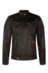 Men's Fashion Design New Arrival Leather Jacket For Men Pu Leather Jackets Premium Quality Cowhide Leather Jacket - Product Image 1
