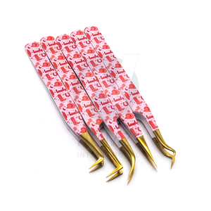 Nouvel ensemble de pinces à épiler personnalisées en acier inoxydable, style western cowboy, pour extensions de cils à pointe en fibre, en promotion - Product Image 4
