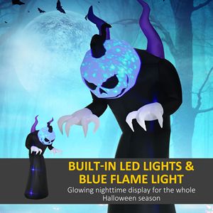 7 Gonfiabili LED di Halloween per Decorazioni Esterne: Zucca, Grimaccione e Fantasma Gonfiabili per Feste in Giardino! - Product Image 5
