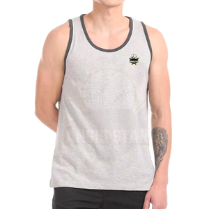 Débardeur sans manches gris pour homme, col rond, tricoté, couleur unie, décontracté, écologique, séchage rapide, Spandex/Coton, pour la gym - Product Image 1