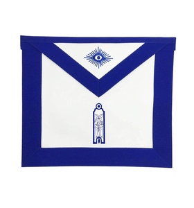 Tablier d'officier de Loge Bleue Junior Warden, bleu roi, pour cérémonies maçonniques, vêtement de Loge, tablier maçonnique de qualité supérieure - Product Image 1