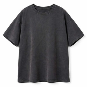 เสื้อยืดผู้ชายผ้าฝ้ายสีพื้นแบบสปอร์ตทรงโอเวอร์ไซส์สไตล์สตรีทแวร์ลำลองสำหรับฤดูร้อน สามารถปรับแต่งสีได้ - Product Image 1